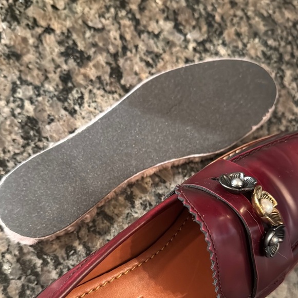 Coach Women’s Burgundy leather Loafers NWOT 7.5 - Picture 15 of 15